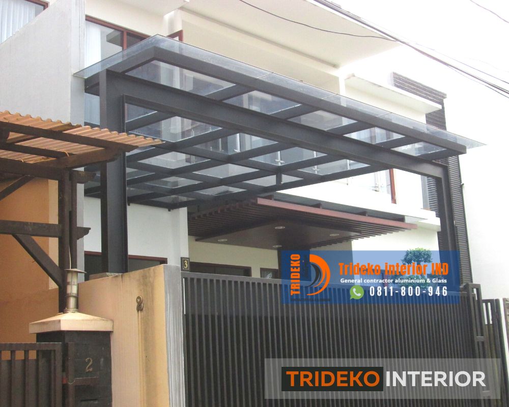 Atap kaca laminated