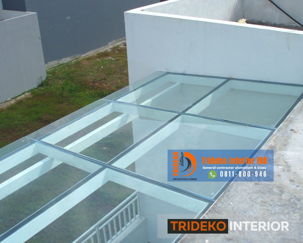 harga atap kaca per meter canopy kaca teras
